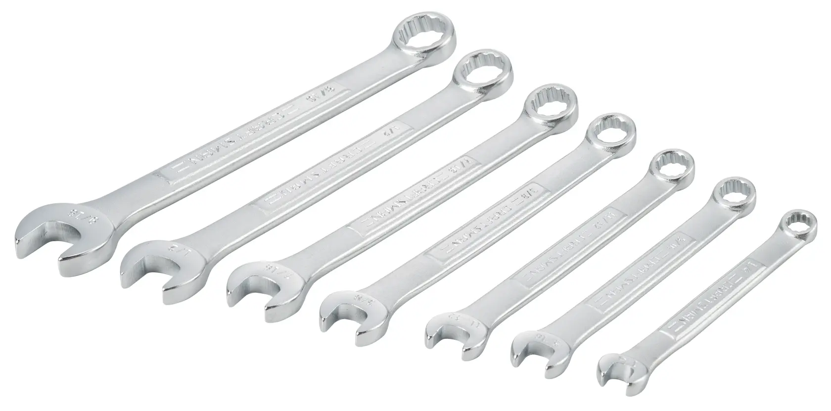 S A E 12 p t 7 piece wrench set.