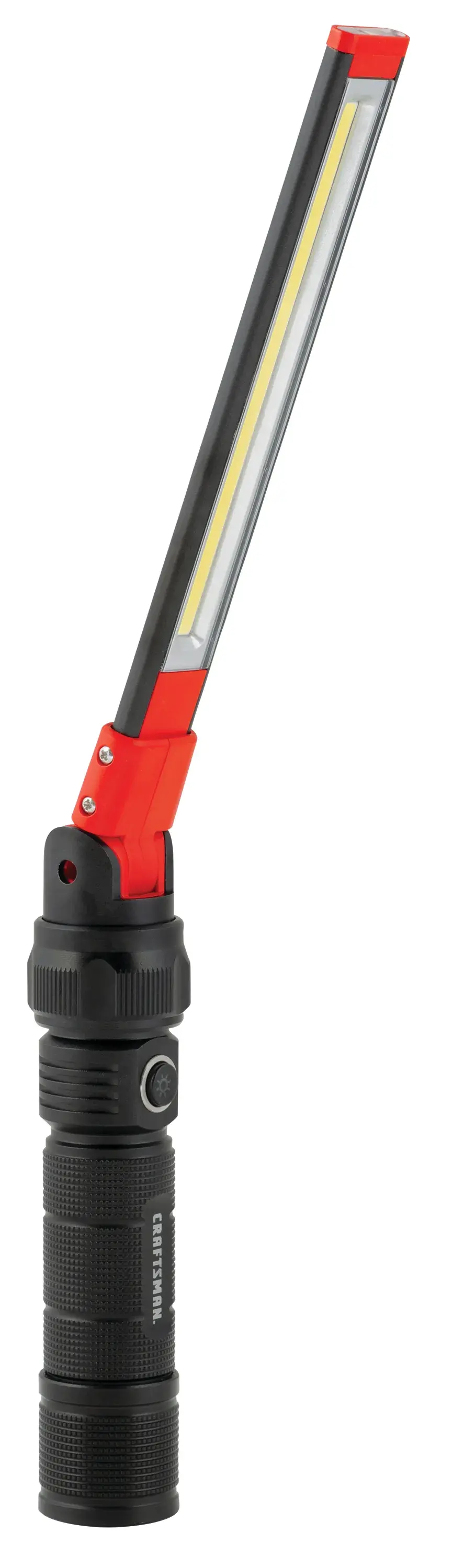 Left profile of automotive 280 lumen l e d articulating work light.