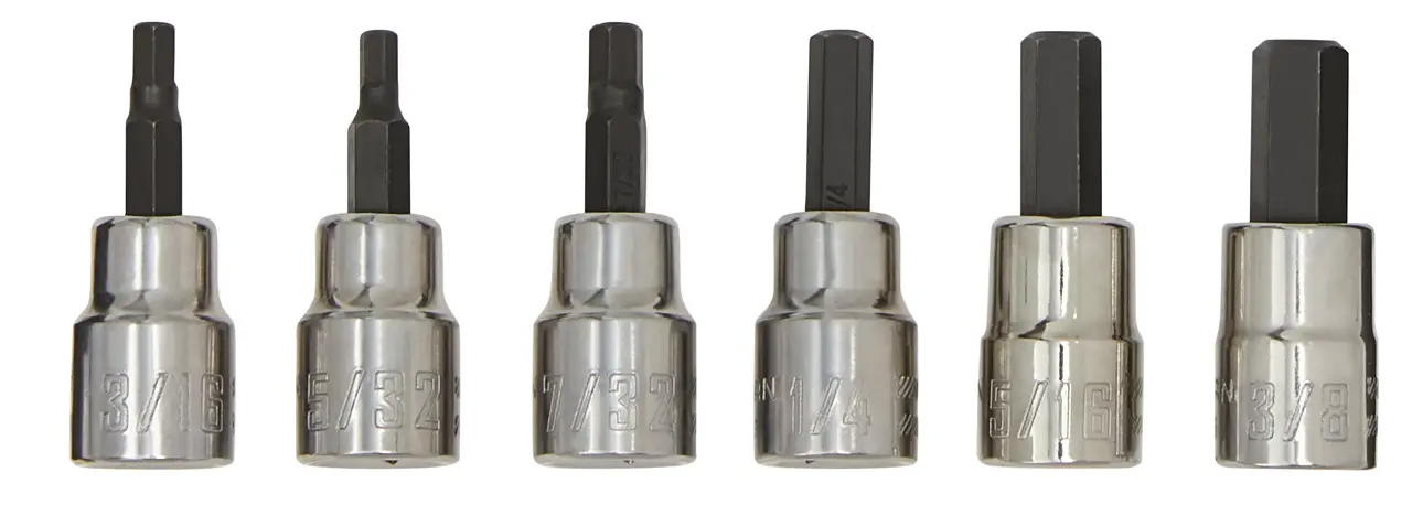 3/8-in Drive Standard (SAE) Hex Bit Socket Set (6-Piece)