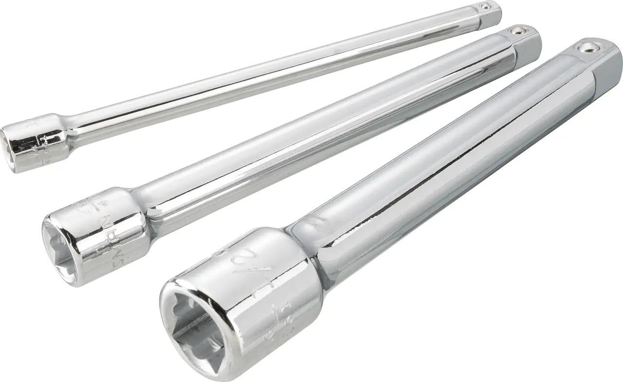1/4-in, 3/8-in And 1/2-in Drive 6-in Socket Extension Bar Set (3-Piece)
