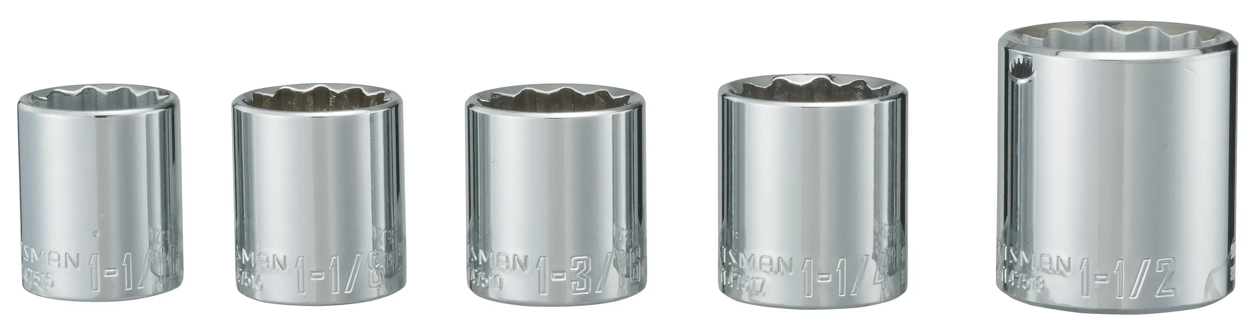 5 piece socket set half inch drive.