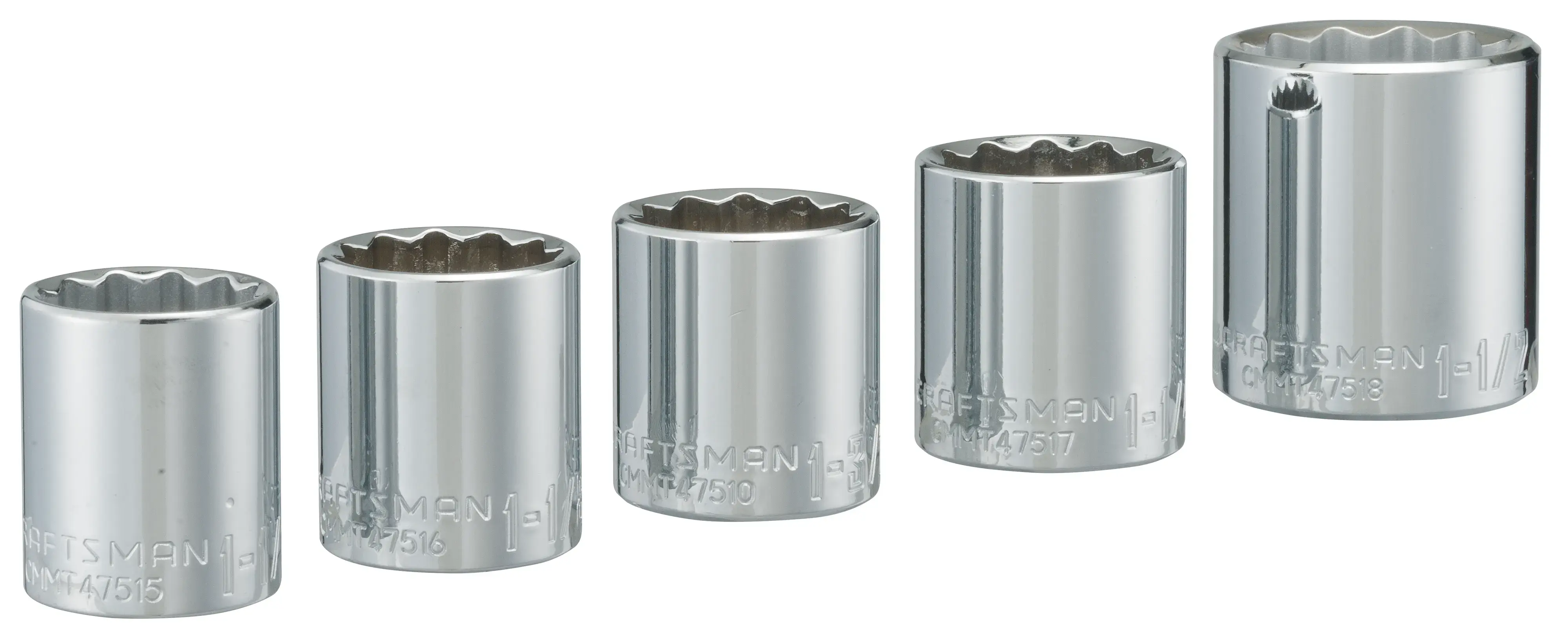 5 piece socket set half inch drive.