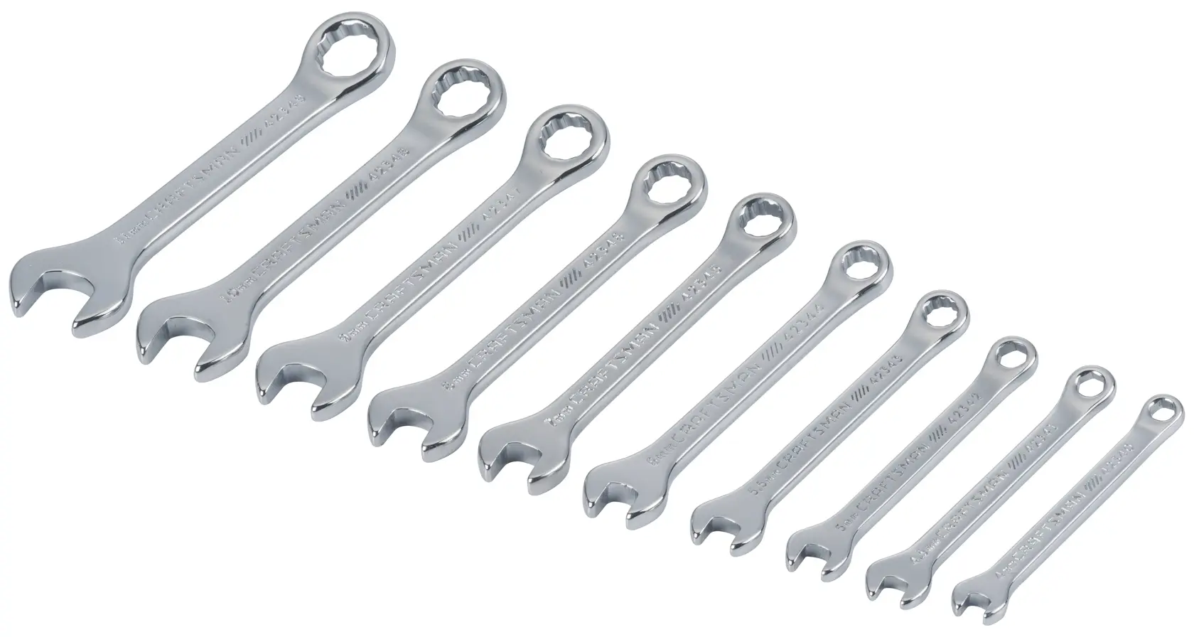 View of CRAFTSMAN Wrenches: Combination on white background