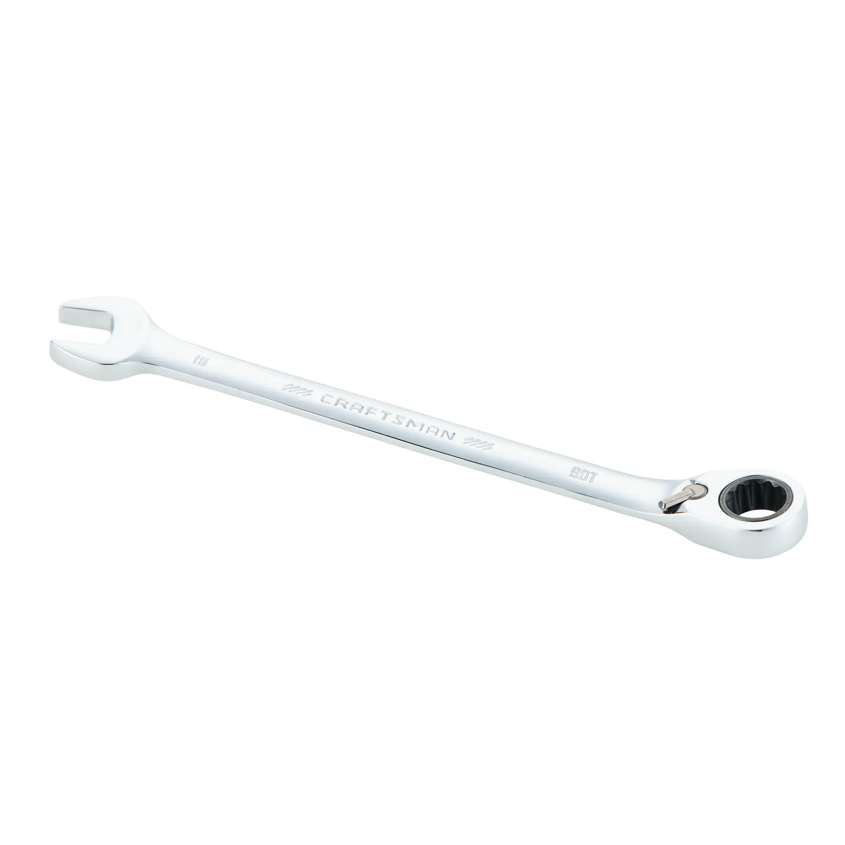 A CRAFTSMAN brand ratcheting combination wrench with an open-end and a ratcheting box-end, shown on a white background.