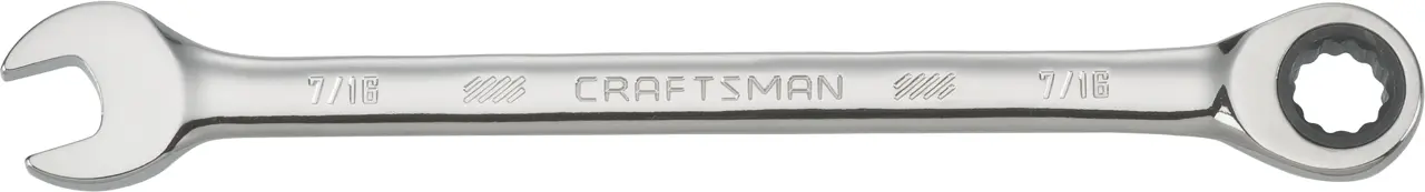 7/16-in 72 Tooth 12 Point SAE Ratcheting Wrench