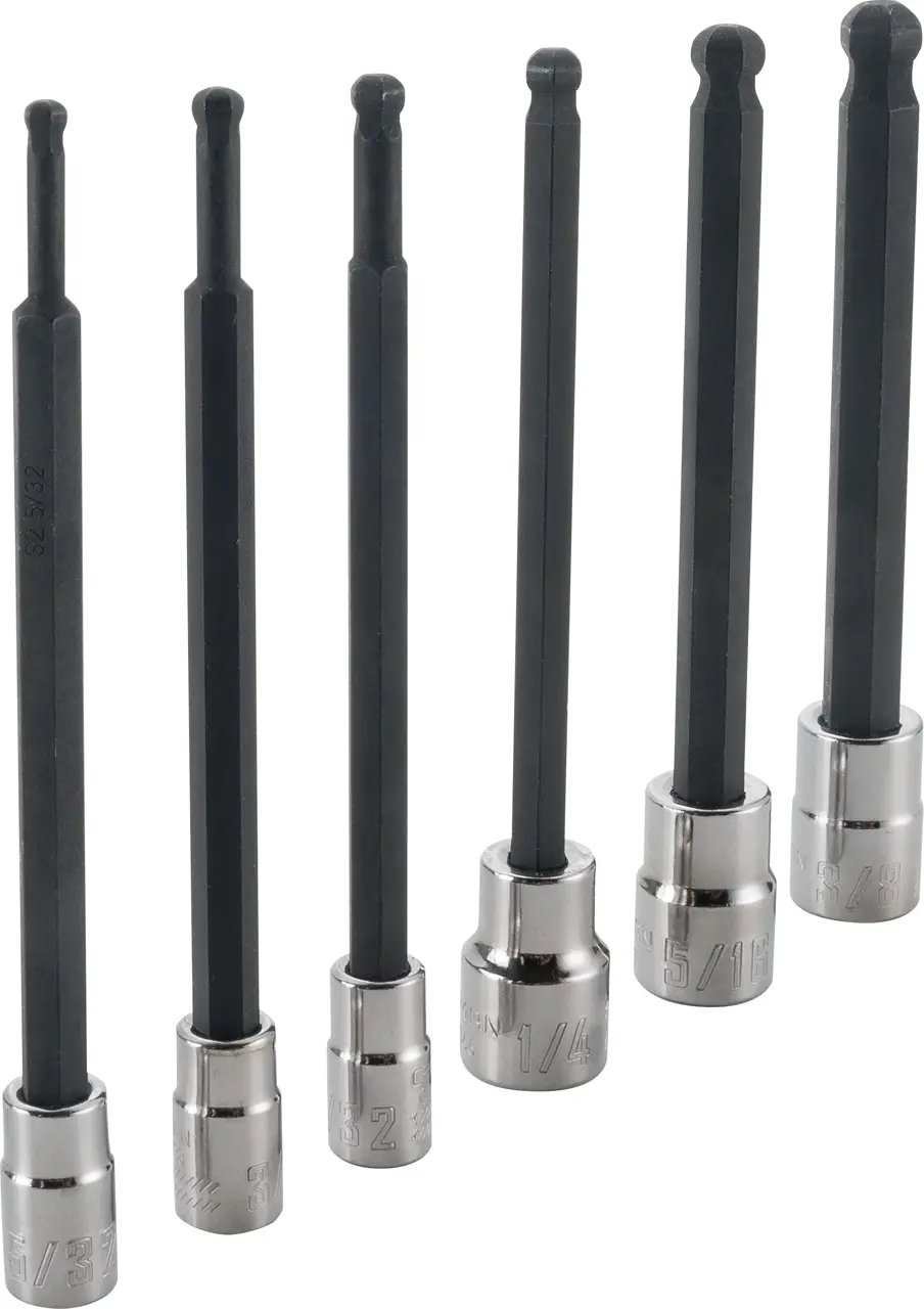 3/8-in Drive SAE Long Ball Hex Bit Socket Set (6 pc)