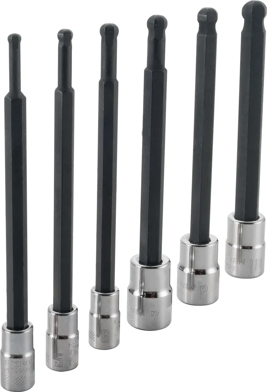 3/8-in Drive Metric Long Ball Hex Bit Socket Set (6 pc)