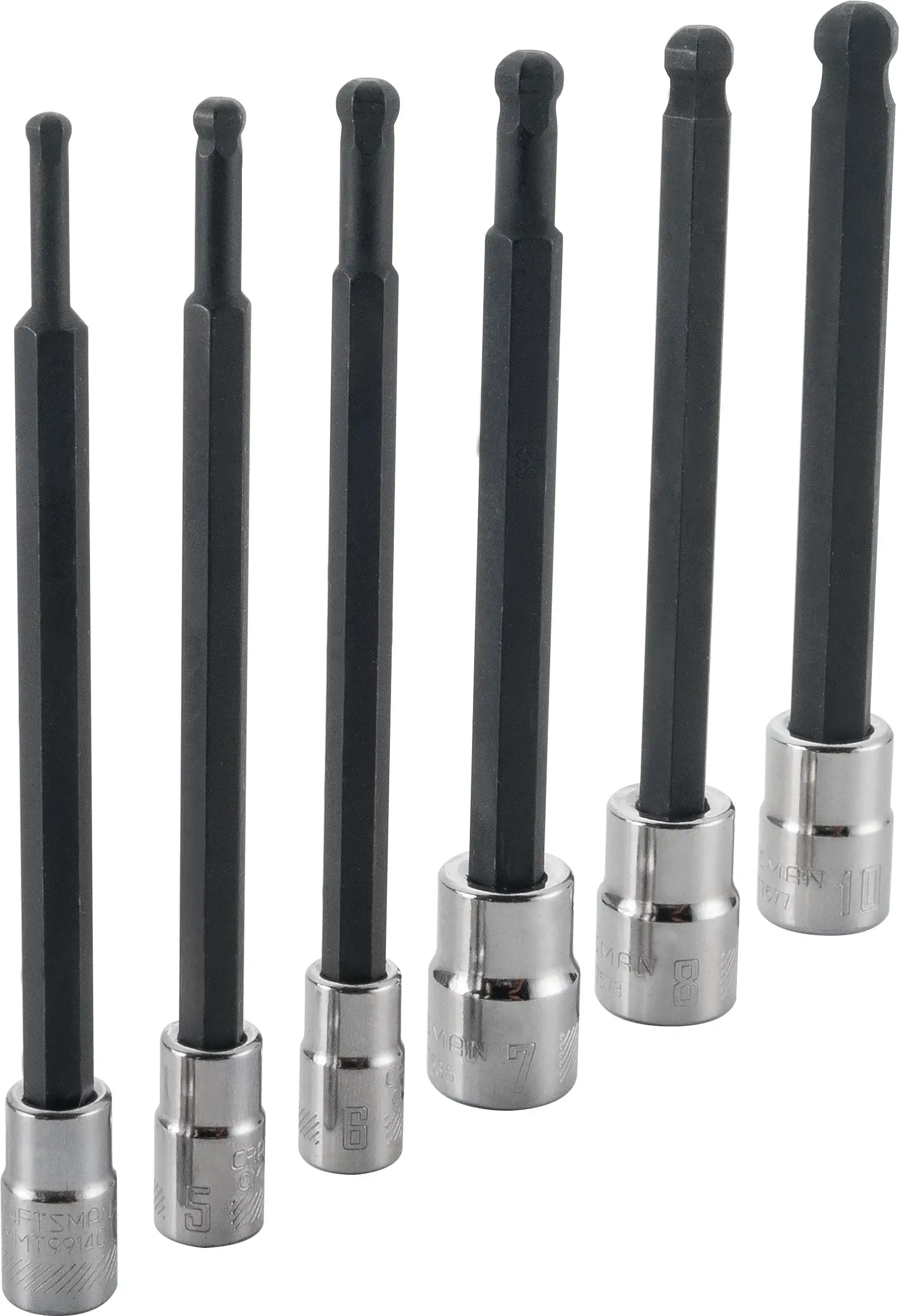 View of CRAFTSMAN Sockets: Hex on white background