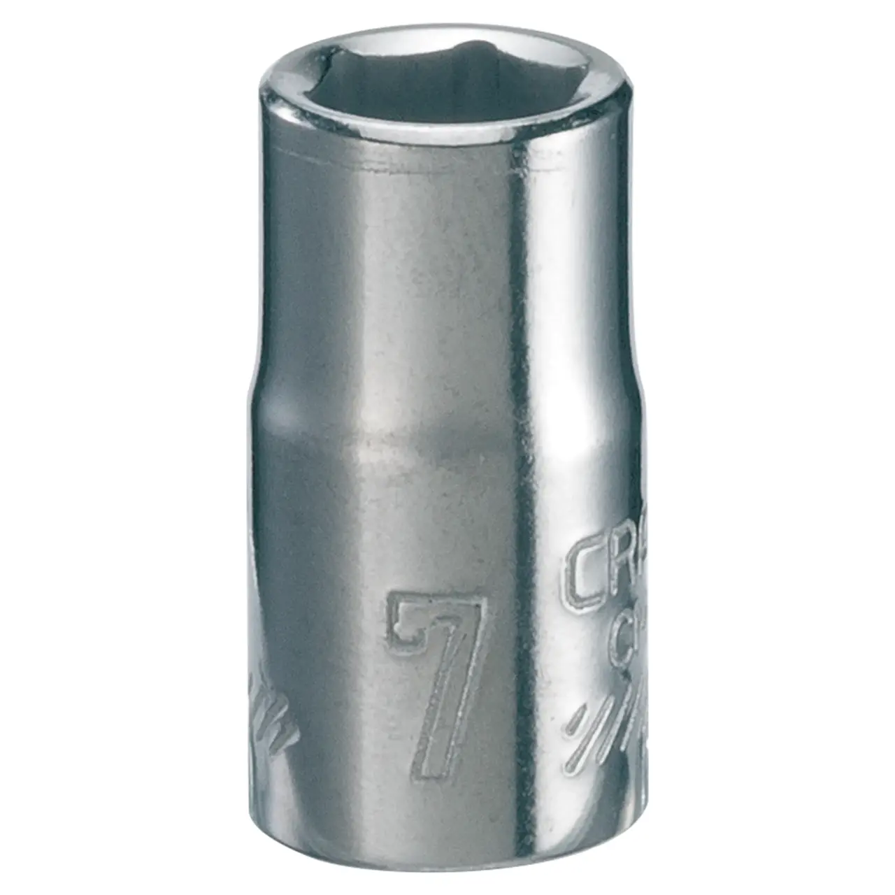 1/4-in Drive 7mm 6-Point Metric Shallow Socket