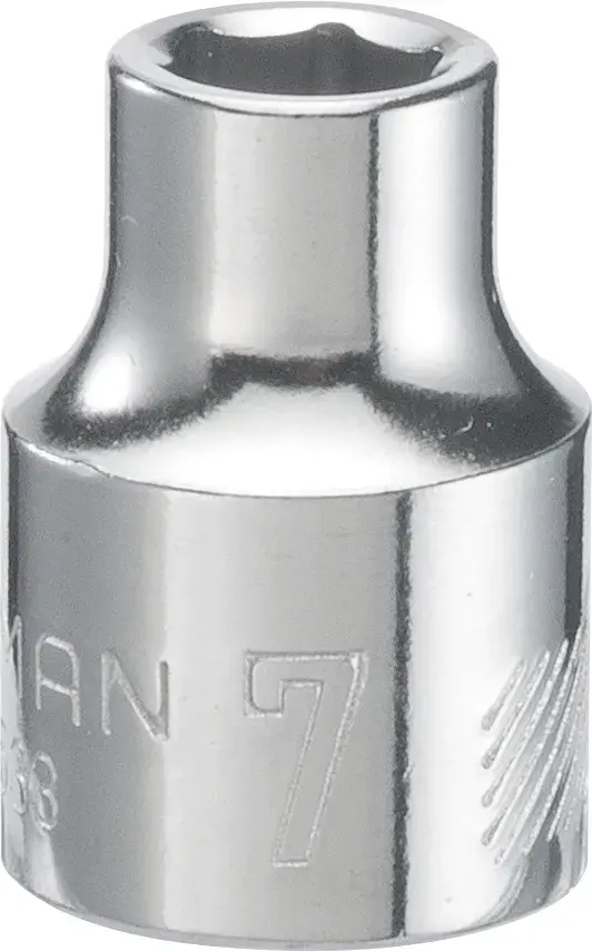 3/8-in Drive 7mm 6-Point Metric Shallow Socket