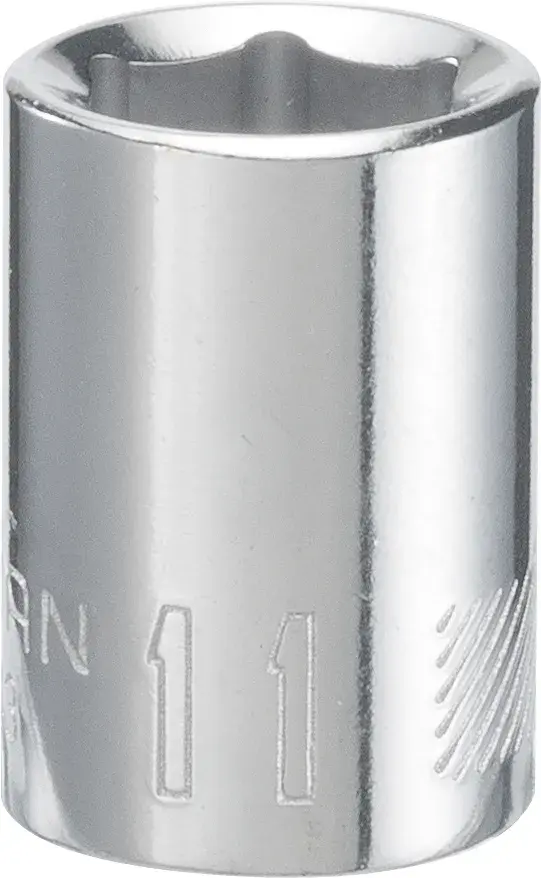 3/8-in Drive 11-mm 6-Point Metric Shallow Socket