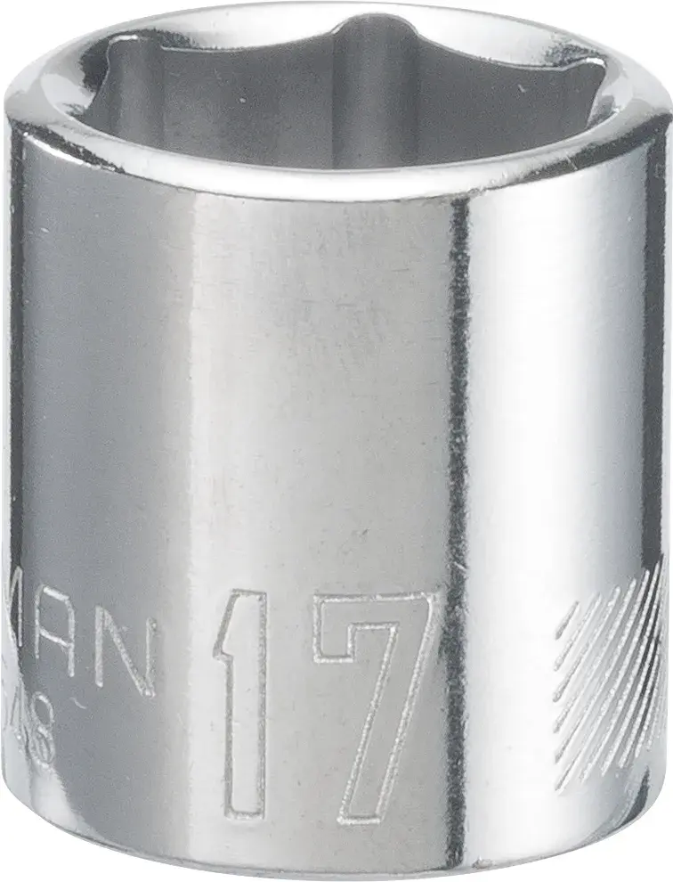 3/8-in Drive 17-mm 6-Point Metric Shallow Socket