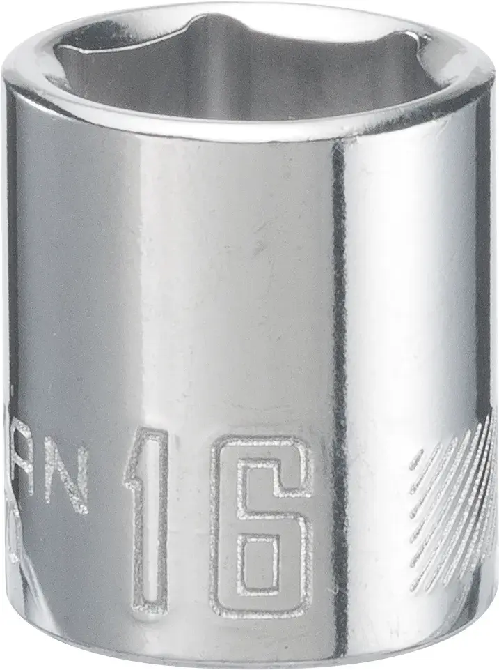 3/8-in Drive 16-mm 6-Point Metric Shallow Socket