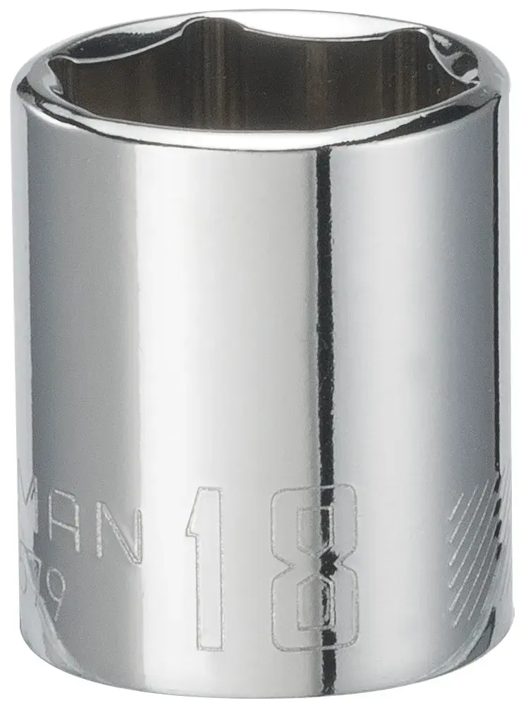 3/8-in Drive 18-mm 6-Point Metric Shallow Socket