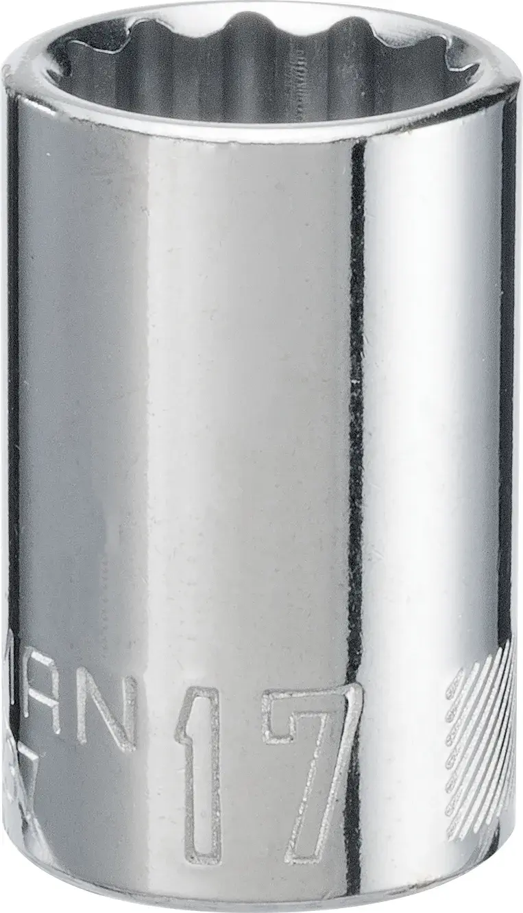 1/2-in Drive 17-mm 12-Point Metric Shallow Socket
