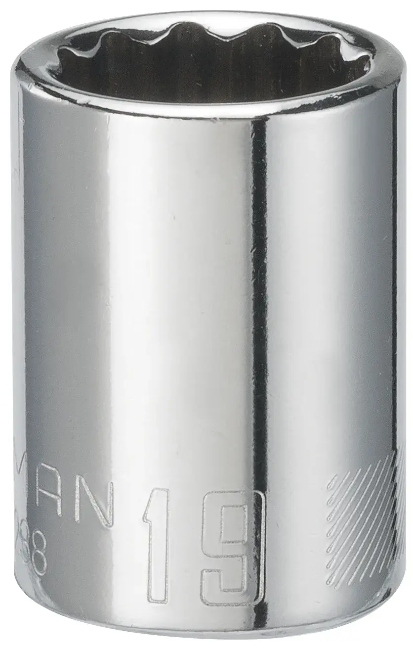 CRAFTSMAN® 1/2-Inch Drive 19mm 12-Point Metric Shallow Socket