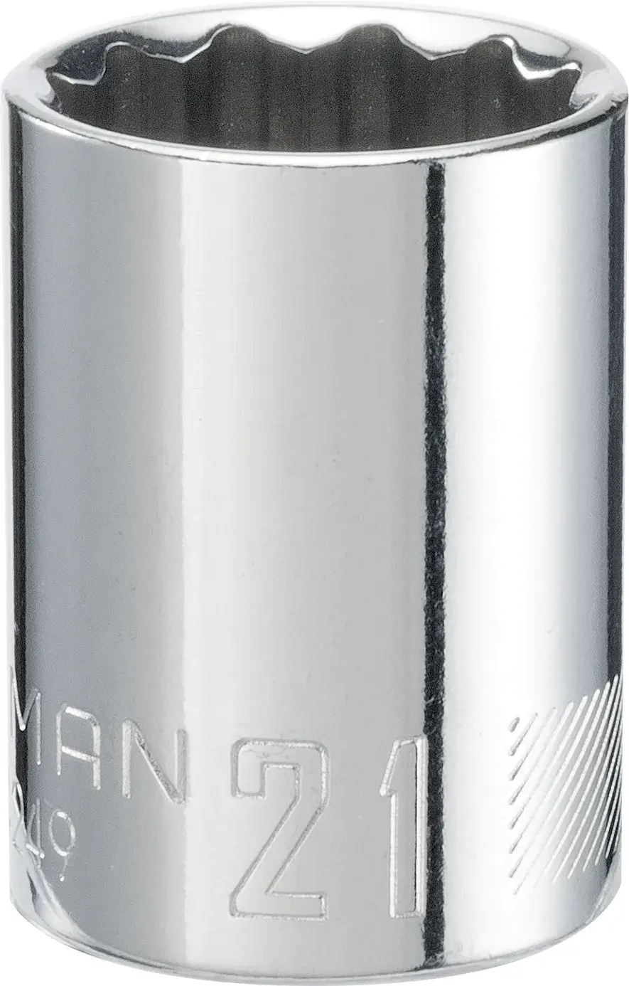 1/2-in Drive 21-mm 12-Point Metric Shallow Socket