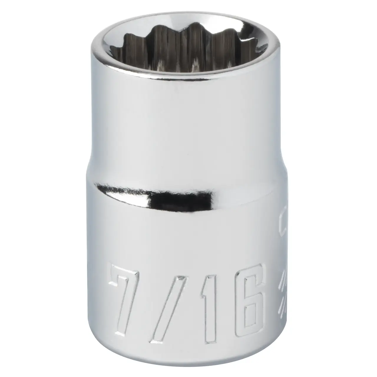 3/8-in Drive 7/16-in 12-Point Standard (SAE) Shallow Socket