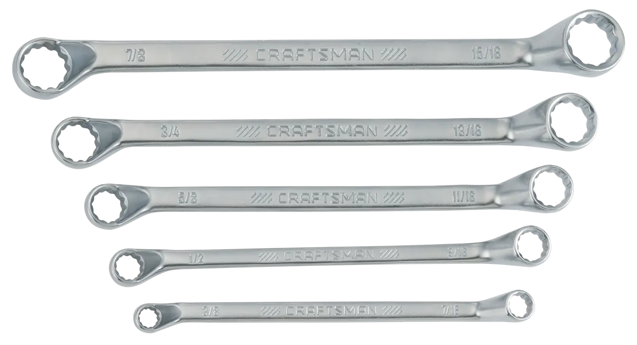 Standard (SAE) Offset Box End Wrench Set (5-Piece)