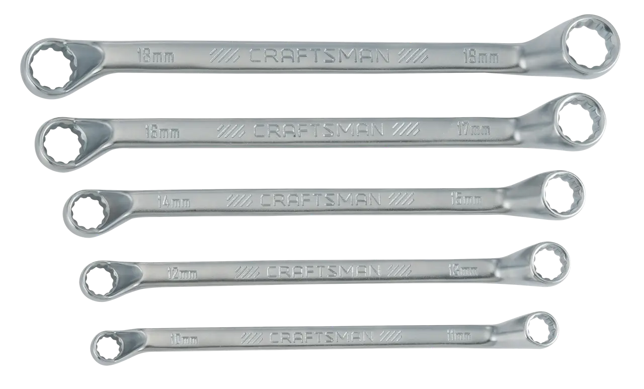 Metric Offset Box End Wrench Set (5-Piece)