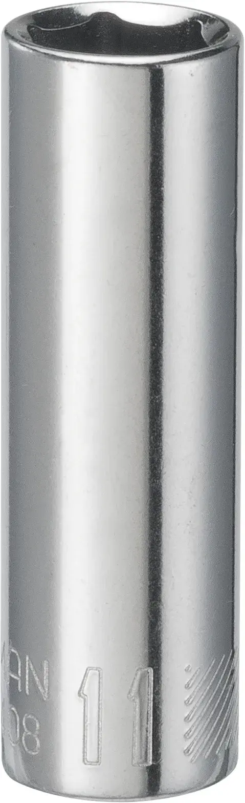 1/4-in Drive 11-mm 6-Point Metric Deep Socket
