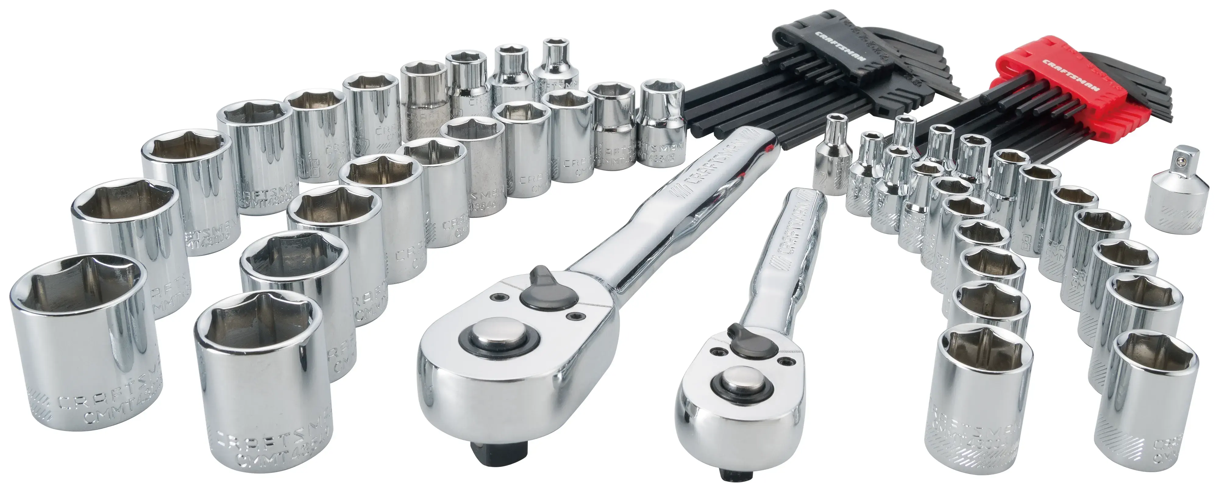 View of CRAFTSMAN Mechanics Tool Set on white background