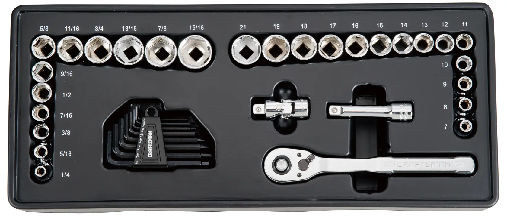 Second Drawer Insert Tray of CRAFTSMAN 104 Piece Mechanics Tool Set