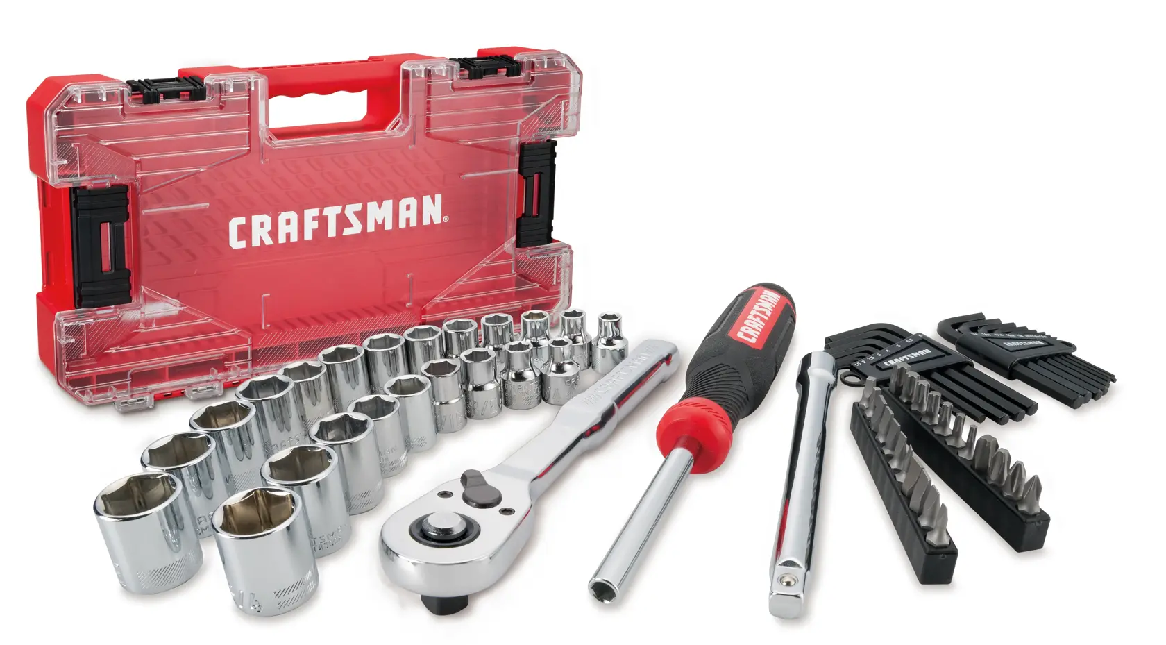 CRAFTSMAN® VERSASTACK™ Mechanics Tool Set Standard (SAE) and Metric with Case (63-Piece)