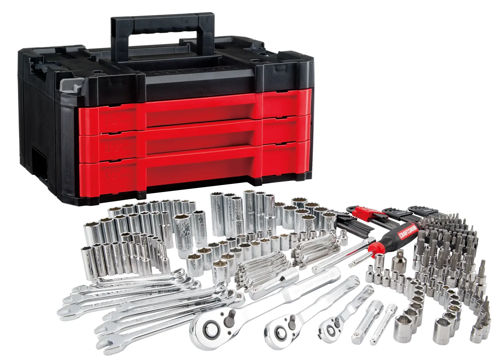 CRAFTSMAN® VERSASTACK™ Standard (SAE) and Metric Mechanics Tool Set with Case (262-Piece)