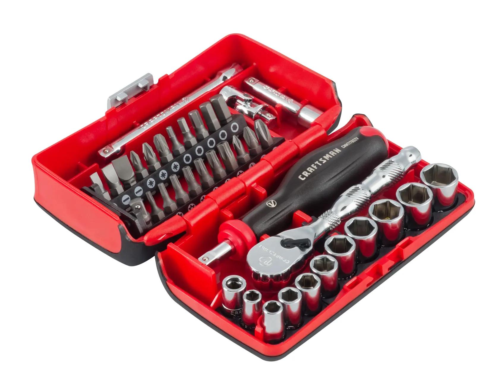 1 quarter inch drive metric 6 point tool set assembled in its case.
