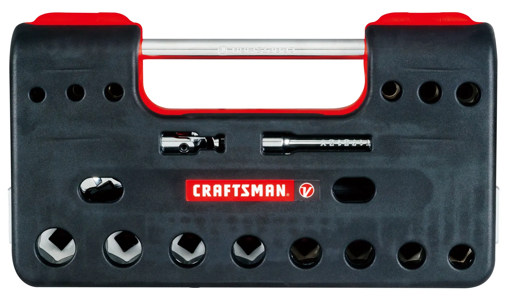 3 eighth inch drive metric 6 point tool set assembled in its case.