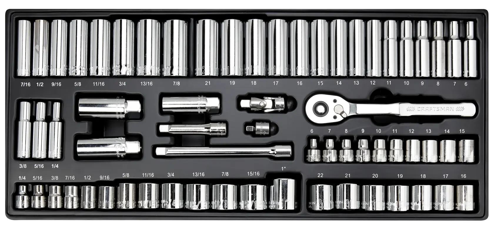 CRAFTSMAN 308PC MECH TOOL SET - part of set in module tray