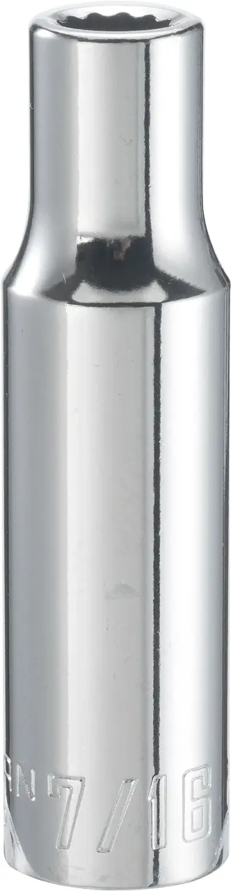 1/2-in Drive 7/16-in 12-Point Standard (SAE) Deep Socket
