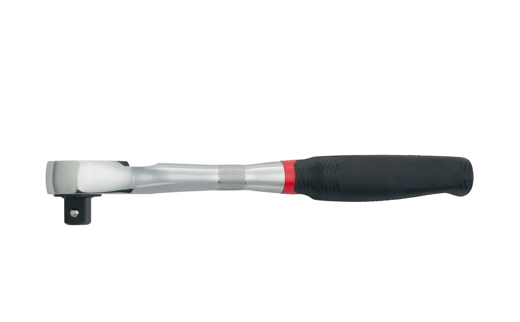 Right profile of V series half inch drive comfort grip ratchet.