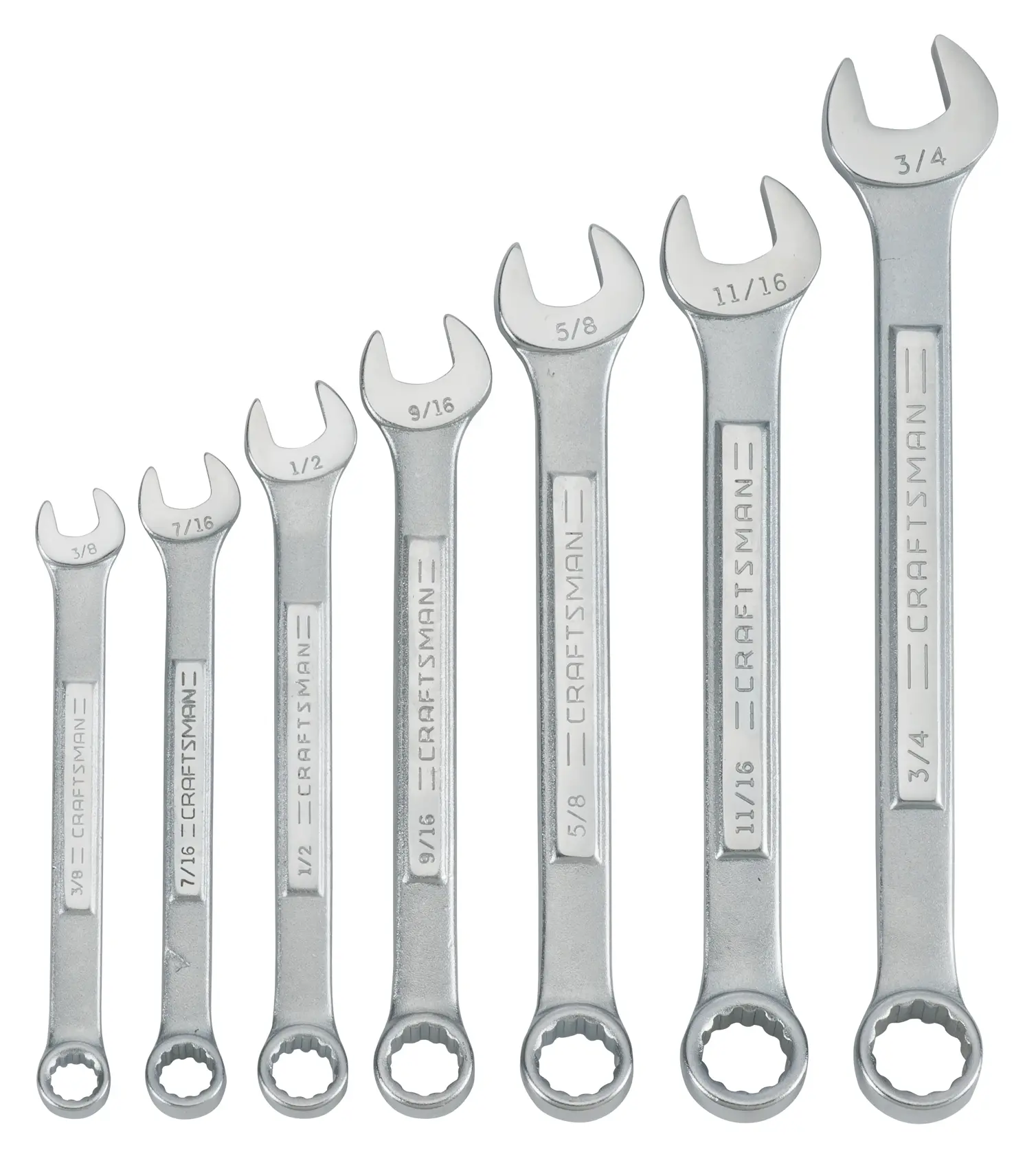 View of CRAFTSMAN Wrenches: Set on white background