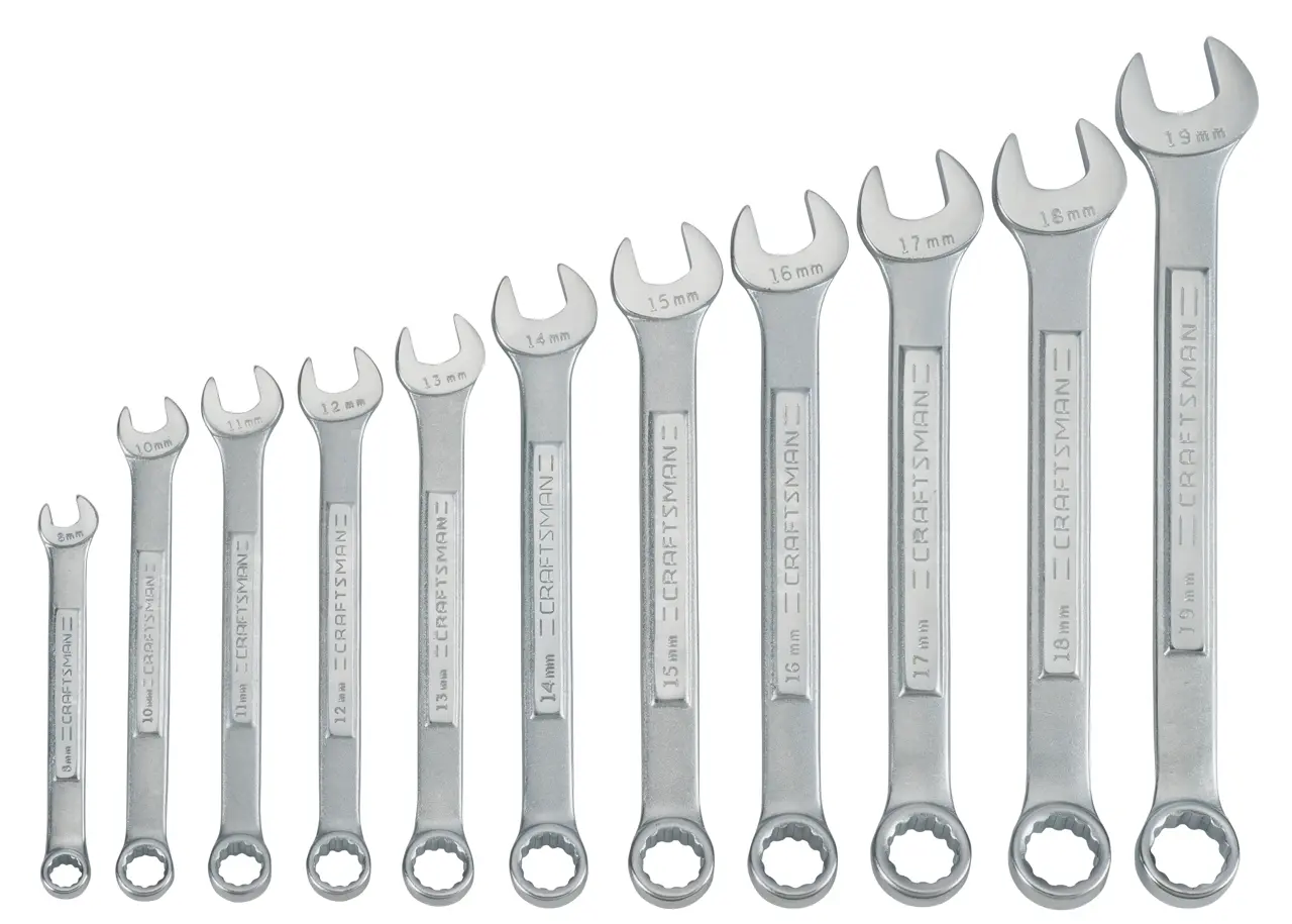 Raised-Panel Metric Combination Wrench Set (11-Piece)