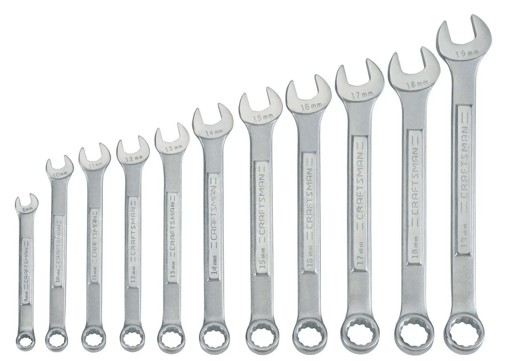 View of CRAFTSMAN Wrenches: Set on white background