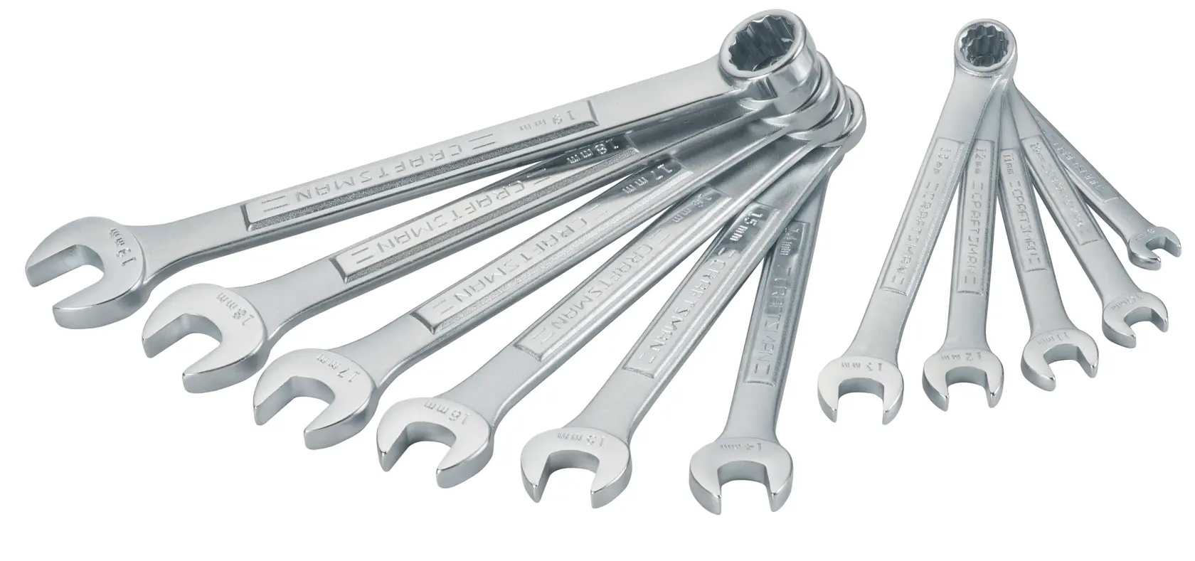 View of CRAFTSMAN Wrenches: Set on white background