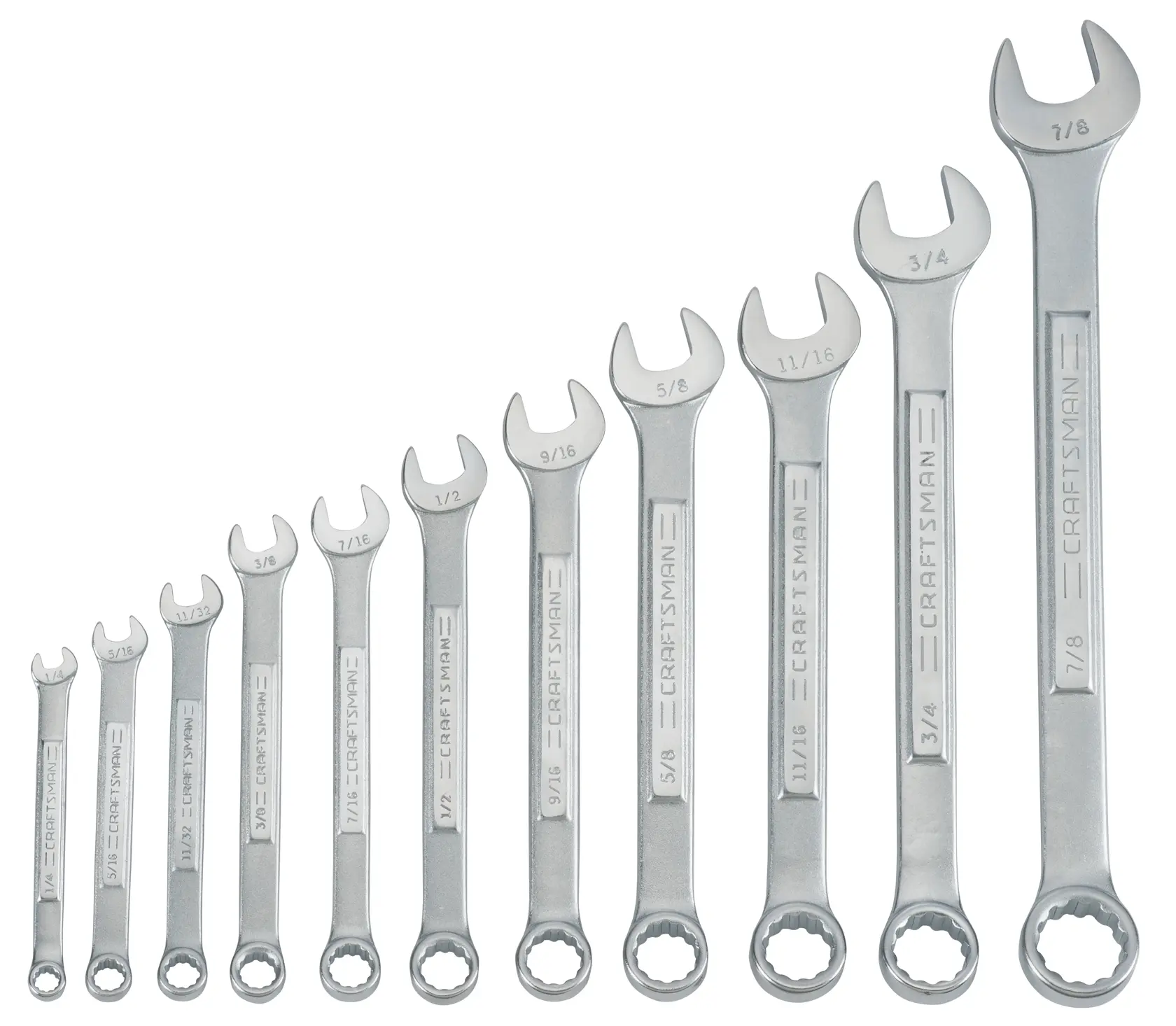 View of CRAFTSMAN Wrenches: Set on white background