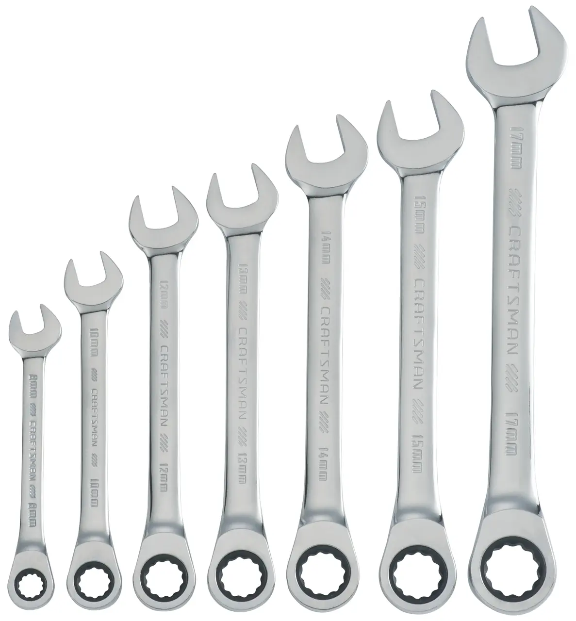 Metric Ratcheting Combination Wrench Set (7-Piece)