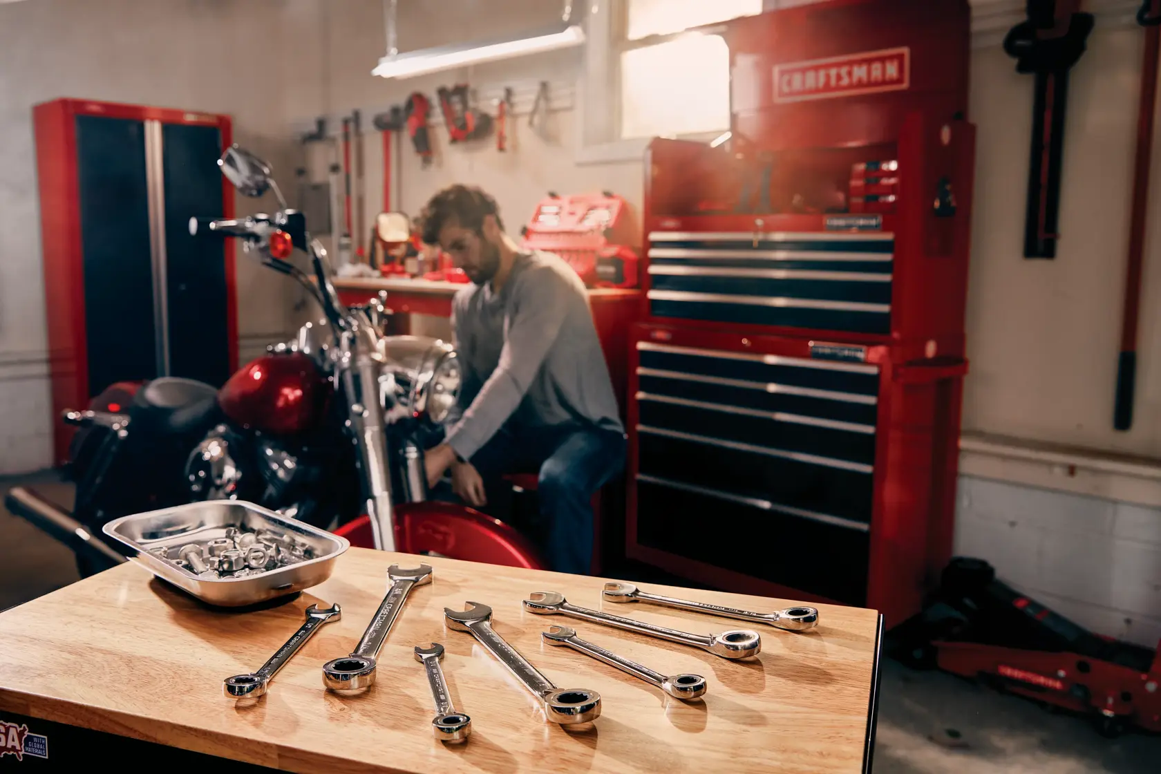 View of CRAFTSMAN Wrenches: Ratchet  being used by consumer