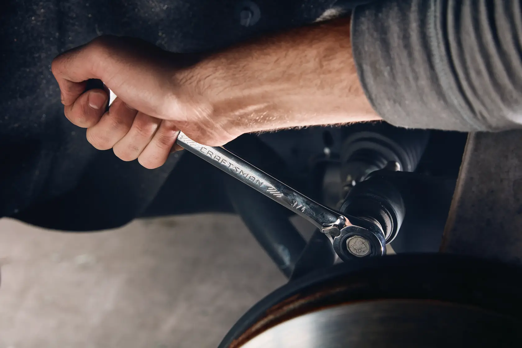 View of CRAFTSMAN Wrenches: Ratchet  being used by consumer