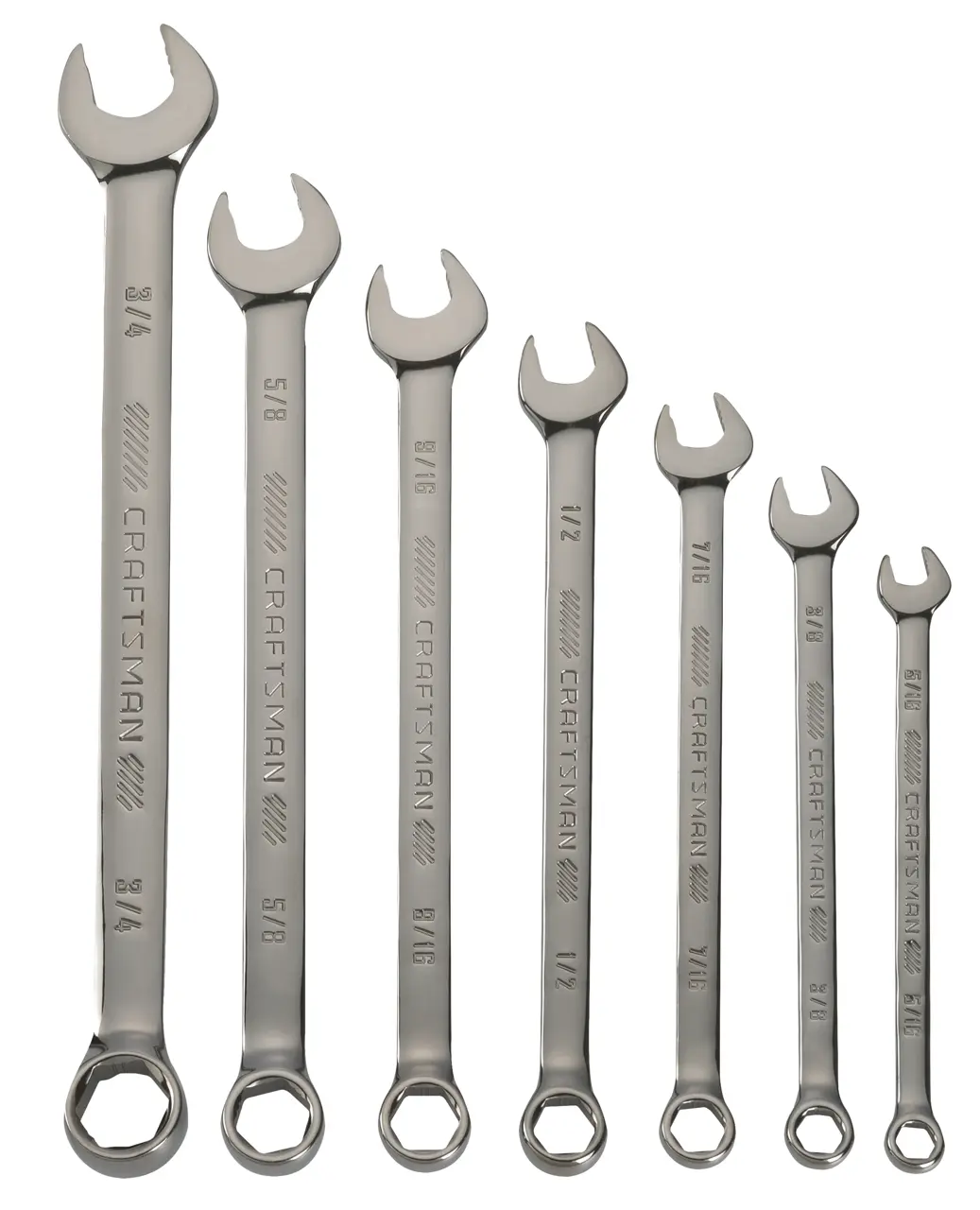 7pc OVERDRIVE SAE Wrench Set