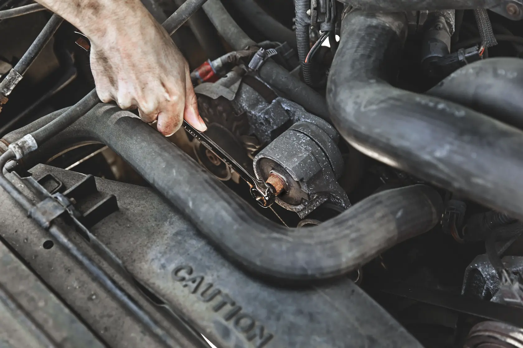 CRAFTSMAN OVERDRIVE wrench working on vehicle