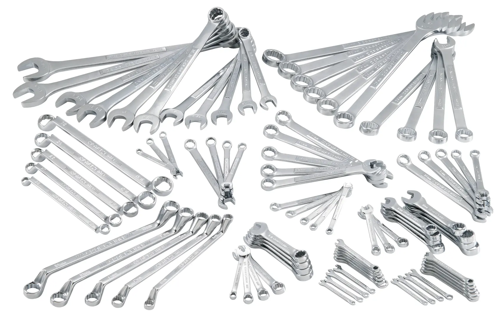 View of CRAFTSMAN Wrenches: Set on white background