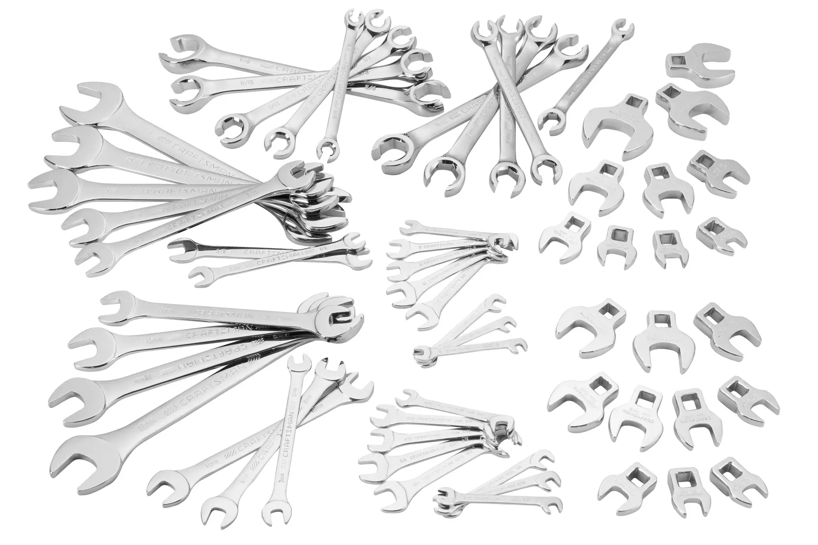 View of CRAFTSMAN Wrenches: Set on white background