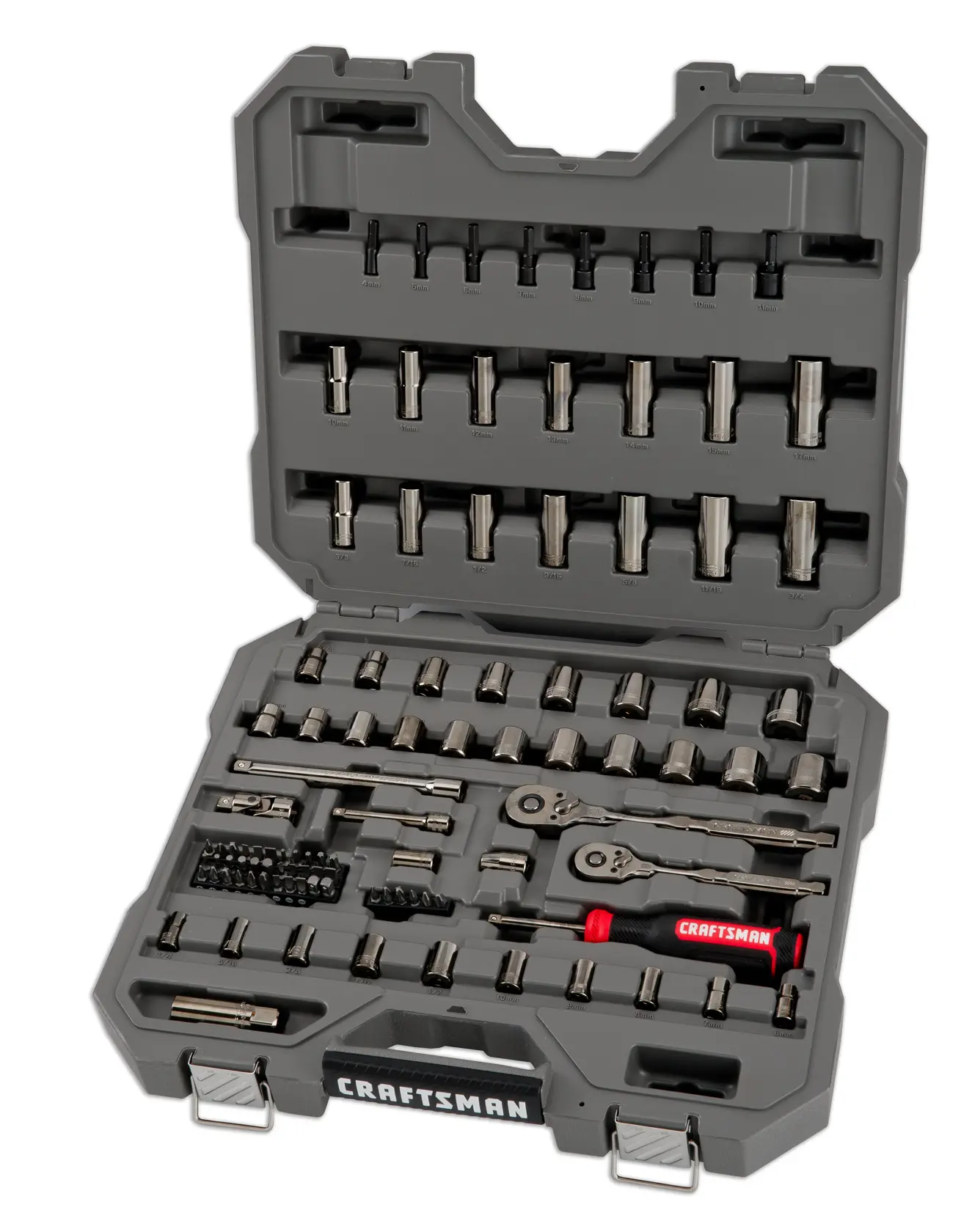 View of CRAFTSMAN Sockets on white background