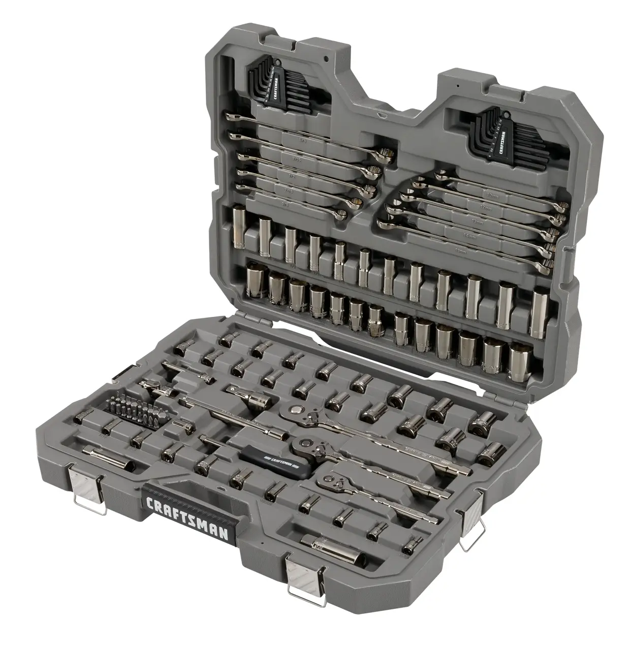 CRAFTSMAN® OVERDRIVE™ Standard (SAE) and Metric Mechanics Tool Set with Case (121-Piece)
