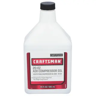 CRAFTSMAN CMPCPO200 Craftsman Air Tool Oil 20 oz compressor oil front view.