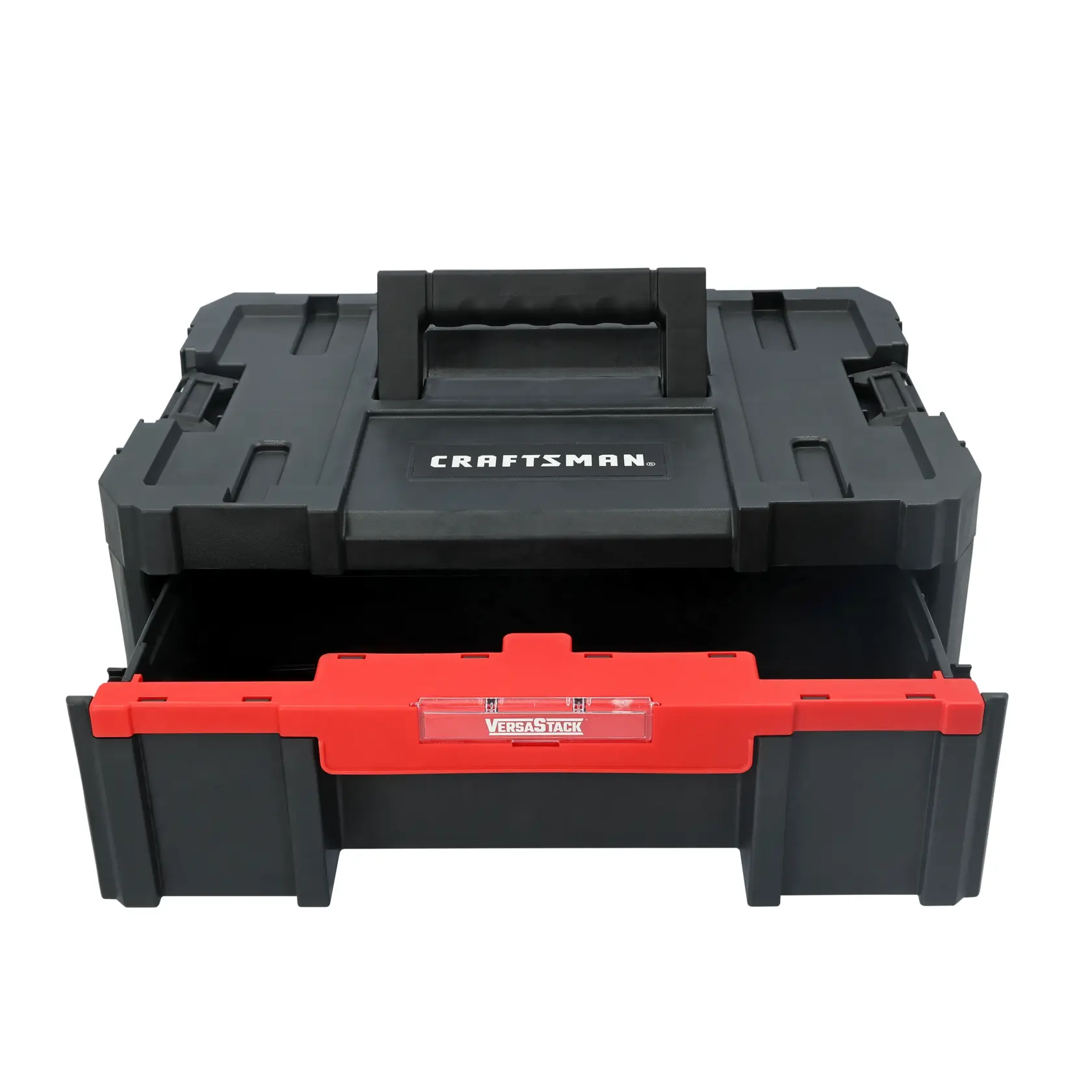 Craftsman CMST17803 black and red tool box drawer, front angle on white background.